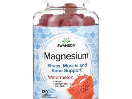 Swanson Magnesium Gummies, Watermelon - 120 gummies Online now