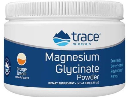 Trace Minerals Magnesium Glycinate Powder, Orange Dream - 180 grams Online Hot Sale