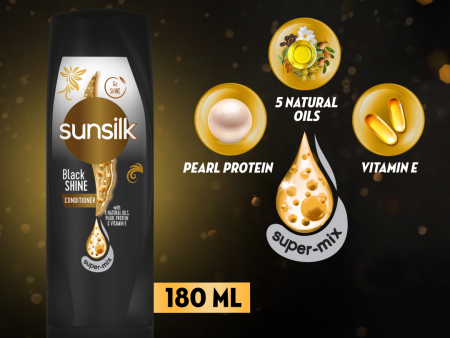 Sunsilk Black Shine Conditioner - 180ML For Sale