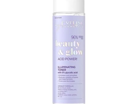 Eveline Cosmetics Beauty & Glow Illuminating Toner With 5% Glycolic Acid - 200ml on Sale