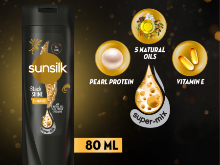 Sunsilk Black Shine Shampoo - 80ml Supply