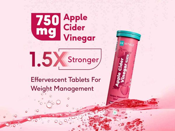 HK Vitals Apple Cider Vinegar 750mg Effervescent Tablet Watermelon Flavour on Sale