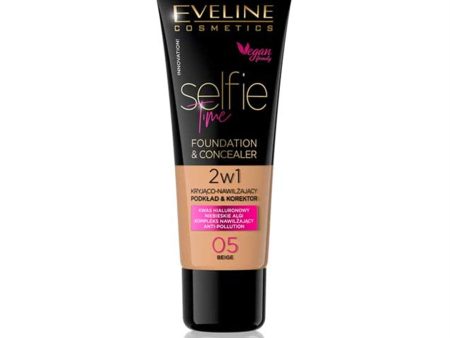 Eveline Cosmetics Selfie Time Foundation & Concealer 05 Beige - 30ml Online Sale